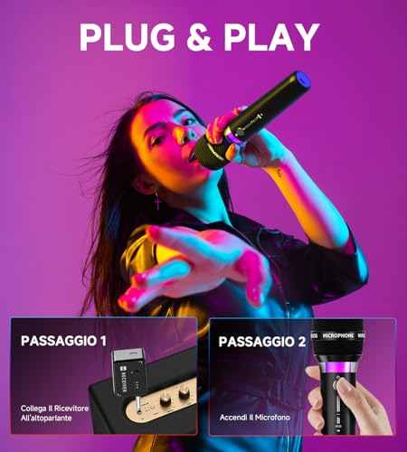 Micro sans fil double microphone rechargeable avec puce individuelle ECHOMUSSY - 6