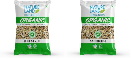 Image of Natureland Organics Panchrangi Dal /Mix Dal 500 Gm - Organic Healthy Pulses (Pack of 2)