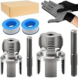 Joycabin Rohrgewindebohrer Set, 1/2 Und 3/4 Zoll Innen-Außengewindeschneider Set, Wiederverwendbares Integriertes Werkzeug Zum Innen Außengewindeschneiden Von Rohren für PPR-PVC-Rohre