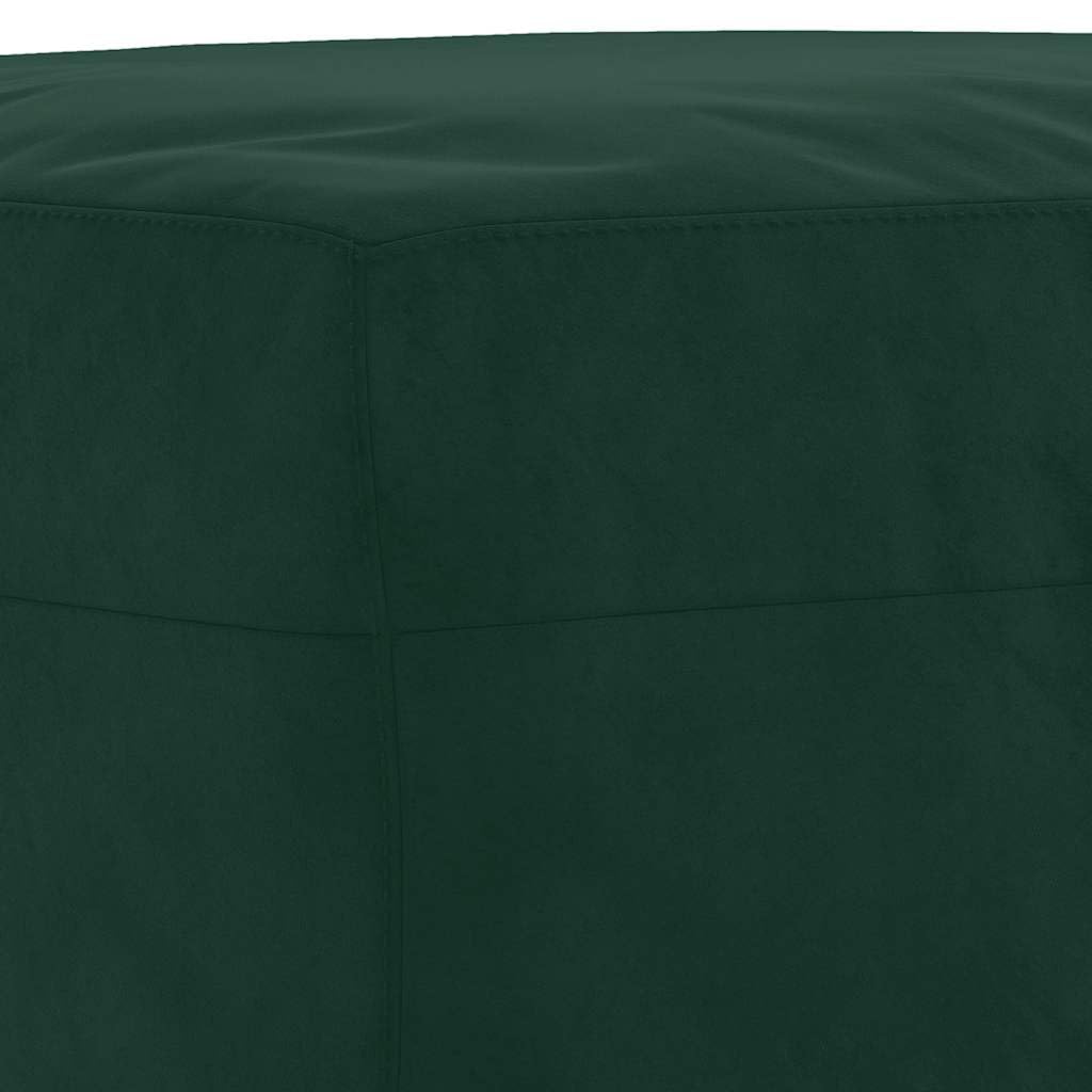 Juego de sofá de terciopelo verde oscuro, 2 sofás de 2 plazas con reposapiés, sofá tapizado para salón, diseño moderno, cómodo sofá de terciopelo para el hogar