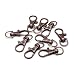 BRCbeads Lobster Clasp Antiqued Copper Plated Jewelry Lobster Claw Swivel Clasps 38mm Key Ring for Jewelry Making