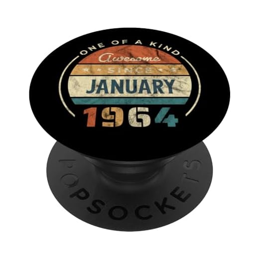 60 cumpleaños regalos hombre mujer 60 años Enero 1964 PopSockets PopGrip Intercambiable