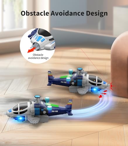 image for Geyiie Helicopter Toys for Boys, Kids Play Airplane with Lights and So