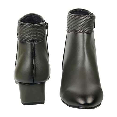 Image of Mochi Women's Faux Leather Heeled Fashion Chelsea Ankle Boots