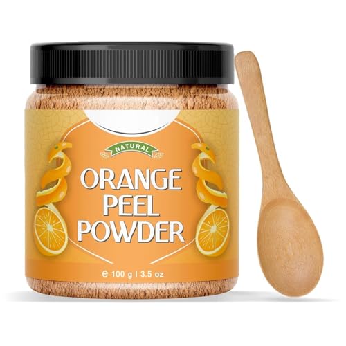 MA Orange Peel Powder for Face Pack with Vitamin C &amp; Cruelty-Free, Vegan Formula for Wooden Spoon - 100g | 3.5 Oz