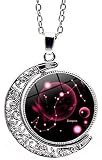 DEQIYIJI Zodiac Necklace Jewelry Birthday Gifts Astrology 12 Constellation Horoscope Sign Galaxy Cre