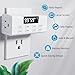 COKWEL Countdown Timer Outlet, Up to 99 Hours, Large Screen and Repeat Function, Inodoor Auto Shut Off Timers for Charger Light Vacation Security,Digital Timers for Electrical Outlets