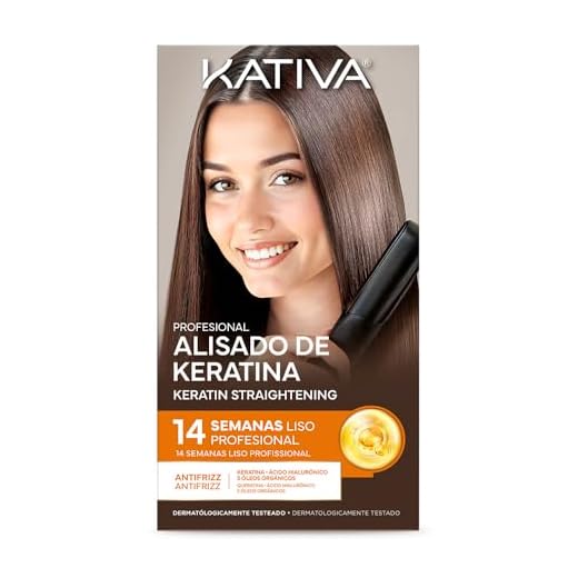 Kativa Kit Alisado Brasileño - Tratamiento Alisado Profesional en casa - Hasta 14 semanas de duración - Nueva fórmula con Keratina Hidrolizada, Ácido Hialurónico y 5 óleos orgánicos - Fácil de aplicar
