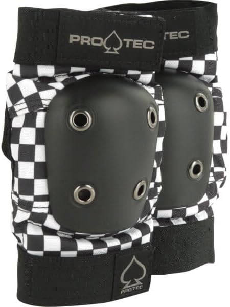 ProTec Skateboard Pads Street Checker Black & White Elbow Pads - Large
