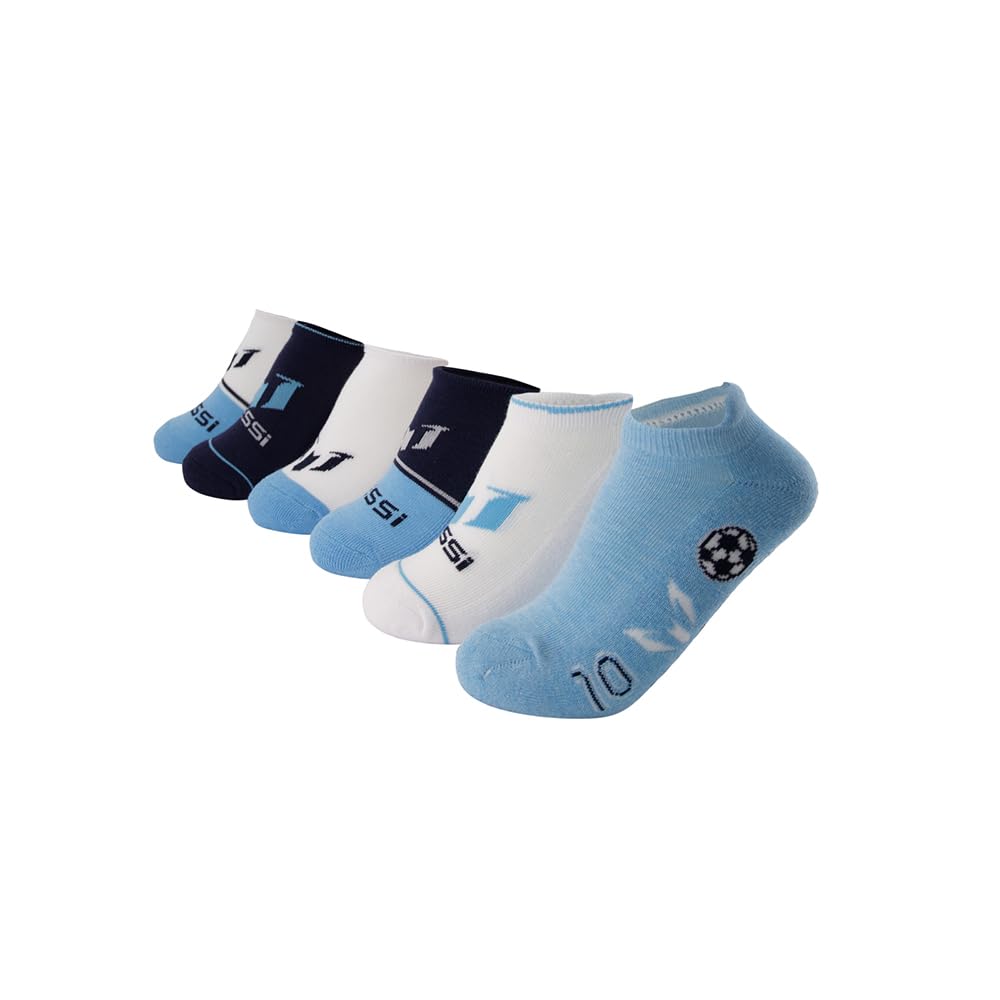 MessiGirls' Lifestyle Ankle, 6-Pack Kids Socks, Soft & Stretchy, Comfortable