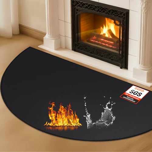 Hearth Rugs for Fireplaces Fire Resistant, 59 x 32 inch Fireproof Fireplace Mat Hearth Rug, Hearth...