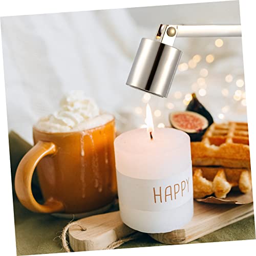 DECHOUS 4 Pcs Candle Extinguisher Candle Snuffer Extinguishers Aromatherapy Candles Snuffer Candle Wick Snuffer Candle Care Kit Candle Wick Clipper Fader Stainless Steel Household