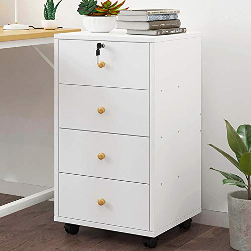 Muebles de Oficina - OfficeHome Gabinete De Archivo,Cajonera De Oficina con Ruedas Gabinete De Archivos Móvil...