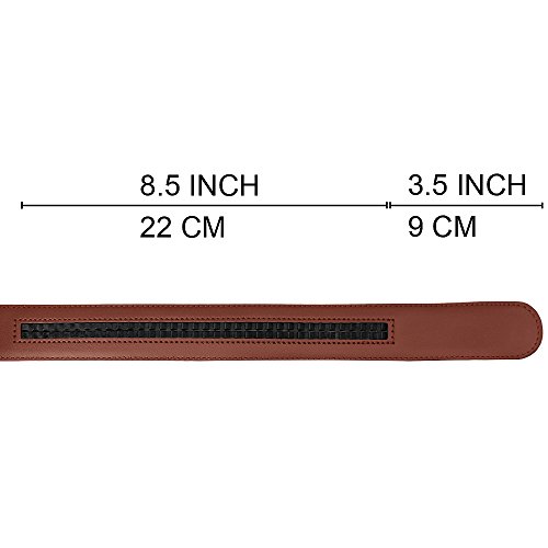Falari Men's Leather Ratchet Belt Strap Without Buckle 34mm For 35mm Buckle, Strap ONLY4