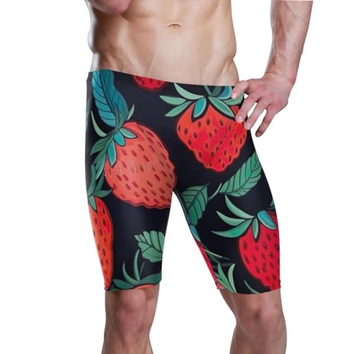 UMIRIKO Strawberry Fruit Men's Swimsuit Swim Jammers L B0401831