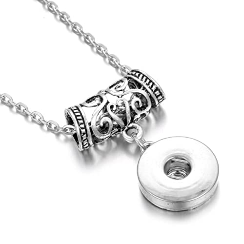 CAUSMOM Snap Button Jewelry Necklaces Metal 18mm Snap Button Necklace Pendants Initial Necklace Choker Necklace Women Jewelry - MSW06212