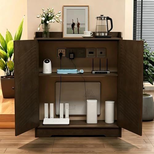 Meuble pour routeur Wi-Fi compact avec rangement de câbles discret - 4