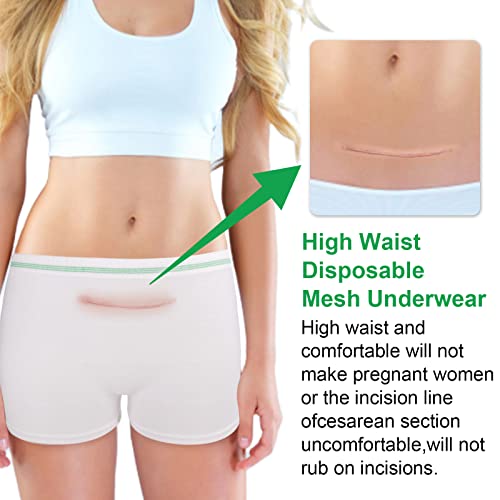 Carer Healthcare Incontinence Pregnancy Mesh Underwear Postpartum 8 Count Seamless Mesh Panties Postpartum Reusable, Breathable, Stretchy Postpartum Mesh Underwear High Waist Hospital Underwear #TOP3