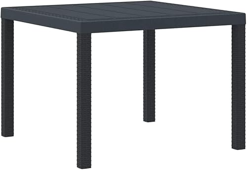 Miniatura 4 de Juego de 3 piezas de patio bistró moderno al aire libre ratán juego de comedor antracita para jardín, terraza, balcón, apartamento, espacios pequeños