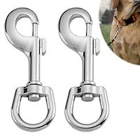 SRLWMYI Stabile Karabinerhaken mit Drehgelenk 2 Stück Edelstahl Können als Schlüsselanhänger und Karabiner Schlüsselanhänger oder für Hundeleinen Verwendet Werden