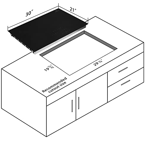 Doumigo Induction Cooktop, 30 Inch Electric Cooktop Built-In 4 Power Boost Cooktops Burners, 7400W 240V Fast Heat Electric Stove With Smooth Vitroceramic Glass Touch Screen, Kid Safety Lock #TOP4