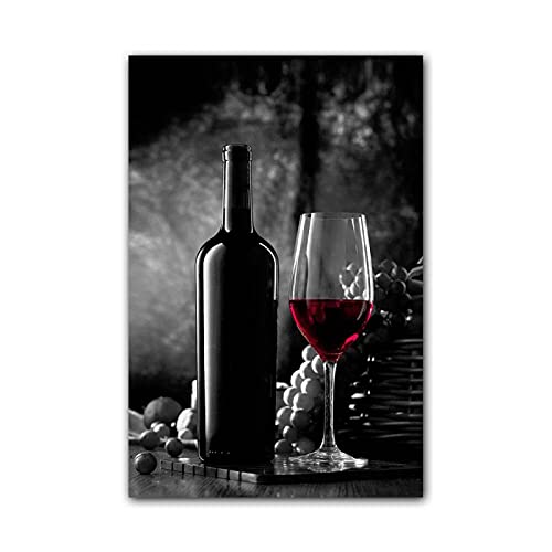 Rode wijn Mok Mode Schilderij Kunst Canvas Schilderij Bar Poster en Prints Woonkamer Corridor Muurschildering… - Image 6