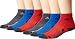 adidas Youth Cushioned 6pk Quarter Sock, Scarlet/Onyx/Blue/Black Marl/Light Onyx/Black, Large