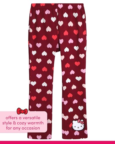 Image of Hello Kitty Girls Legging Set - 2 Piece Short Sleeve Graphic Tee Shirt for Girls and Matching Leggings for Kids Clothing Set