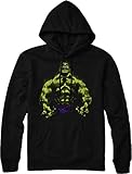 Hochwertiger Druck Hulk Hoodie, Hulk Rage Green Power Inspired Marvel Comics Superhero Kinder Erwachsene Top Gr. XXXXL, Schwarz