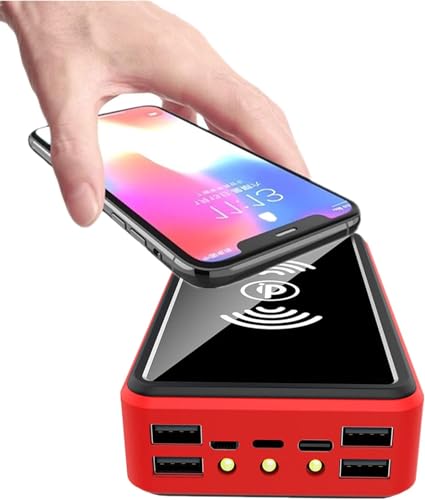 Power Bankï¼ŒFor Portable Charger Fast Charging 50000Mah, Qi Wirelesscharger With 5 Outputs 4 Inputs And Led Flashlights, External Battery Packbattery Charger For Cell Phone Tablets, Outdoor C