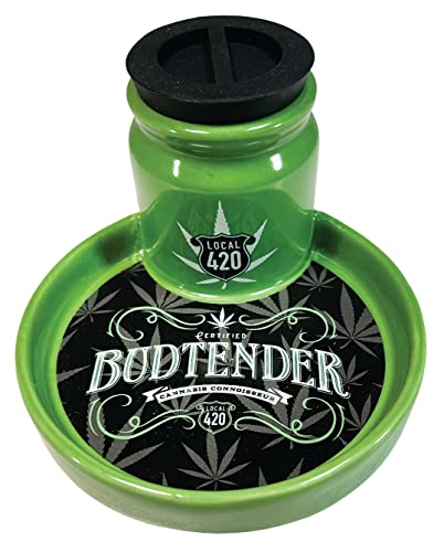 Streamline Imagined Ceramic Stashtray with Silicone Lid (Budtende...