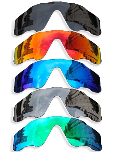 Betterun 5 Pieces Polarized Replacement Lenses for Oakley Jaw-breaker OO9290 Sunglasses, Anti-Scratch and Impact Resistant