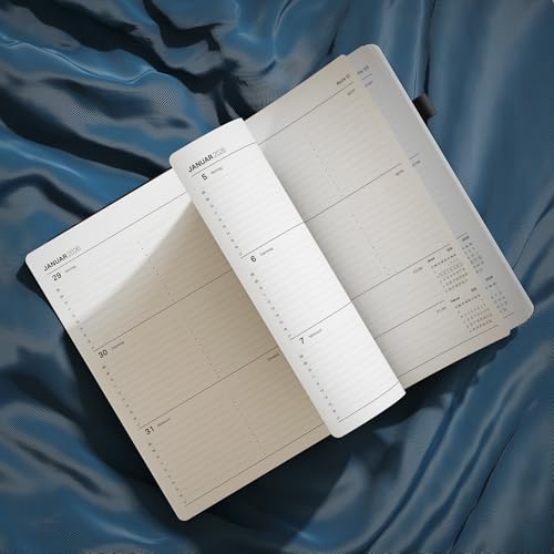 KaKa Dragon Kalender 2025-2026 Wochenplaner, Deutschsprachig, Terminplaner, A5 Buchkalender Agenda für Lehrer, Schüler, Büro, 18 Monate, Juli 2025 - Dezember 2026, 1 Woche 2 Seiten (Rosa)