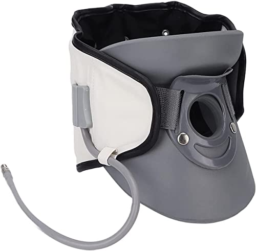 CukUJH Cervical Collar, Neck Fixation Decompression Cervical Traction Pain Relief with Back Support Pad for Heavy Work