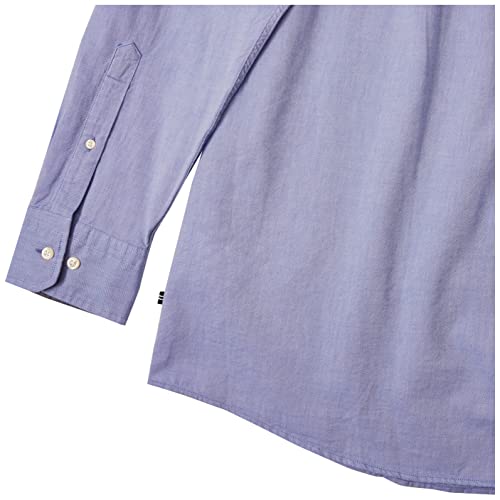 Nautica Men's Tall Long Sleeve Button Down Solid Oxford Shirt, French Blue, 4X Big #TOP1