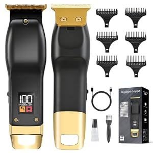 Beard Trimmer for Men, Cordless Hair Clippers for Men with 6 Guards