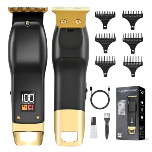 Beard Trimmer for Men, Cordless Hair Clippers for Men with 6 Guards
