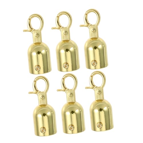 Balacoo 6 Pcs Stanchion Rope End Stopper Barrier Rope Hook Accessories Snap Rope Fittings Crowd Control Rope Ends Carpet Decor Hooks