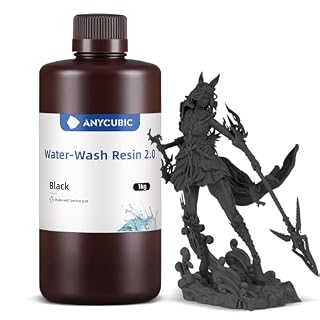 ANYCUBIC 光造形 3Dプリンター用 水洗いレジン 2.0 405nm LCD/DLP/SLA 3Dプリンター向け 水洗い可能 1kg (黒)
