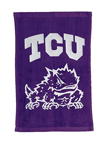 Tromic Texas Horned Frogs 100% Cotton 11"X18" Purple Rally Towel White Htv Vinyl Hand Towel Football Gift #TOP3