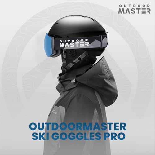 Image of OutdoorMaster Ski Goggles PRO - Frameless, Interchangeable Lens 100% UV400 Protection Snow Goggles for Men & Women (Polarized Sapphire VLT14%)