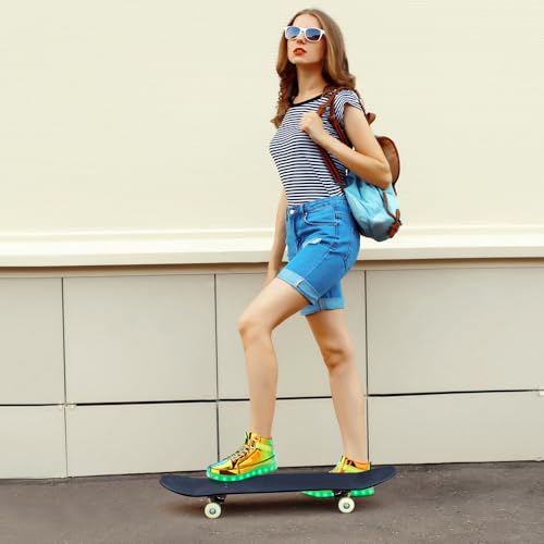 Image of Light Up Shoes Men Women LED Shoes USB Charging Adult High Top LED Sneakers Glow in The Dark Footwear for Dancing Party Festivals Festivals