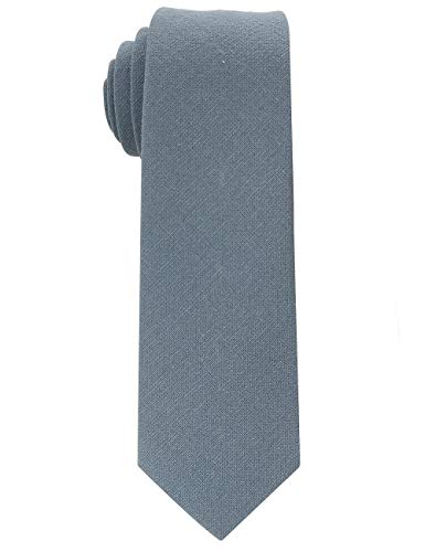 Image of Kebocis Mens Solid Color Cotton Necktie for Men