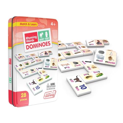Junior Learning Rhyming Word Dominoes Educational Action Games, Multi, Model: JL490