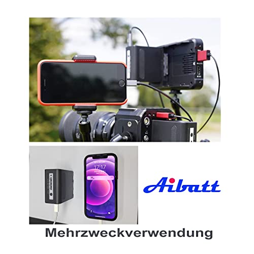 Aibatt NP-F970 10.5Ah akku,Ersatzakku für Sony NP-F970 F960 F750 F550,mit Typ-C-Aufladung,PD 30W,Kompatibel mit Sony DCR-VX2100, DSR-PD150, DSR-PD170, FDR-AX1, HDR-FX1, HDR-FX7 und LED-Licht, Monitor - Image 7