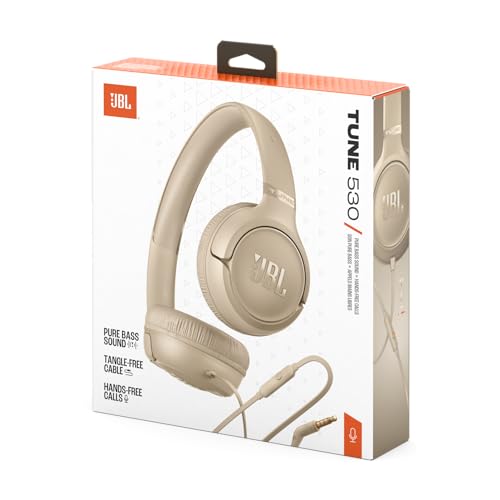 Casque filaire JBL Tune 530 moka pliable avec micro pour smartphone