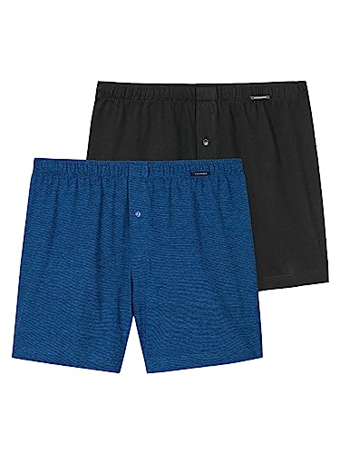 Schiesser Herren 2 PACK Boxershorts Baumwolle Jersey weich Multipack -...