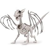 Halloween Animal Skeleton Decorations,Realistic Full Body Dragon Skeleton Props,Posable Movable Joints Dragon Bones Statue and Figurine for Lawn Yard Graveyard Skeleton Halloween Decor