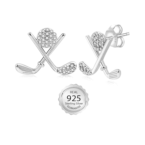 Smilebelle Golf Earrings, Sterling Silver Earrings For Women