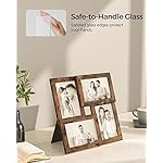 SONGMICS 4x6 Collage Picture Frames, Family Photo Collage Frame Set of 4 for Wall Decor, Glass Front, Wall Hanging or Tabletop, Rustic Brown - Image 4